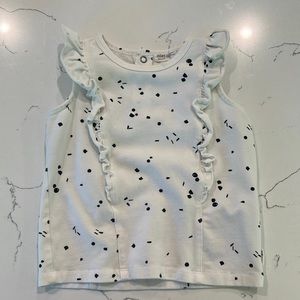 Miles sleeveless top with ruffle detail, size 12 months